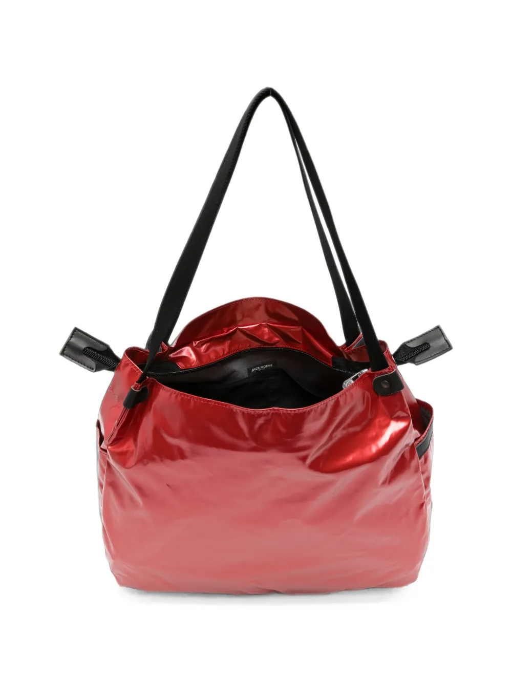 Jack Gomme Levant schoudertas met metallic-effect Rood