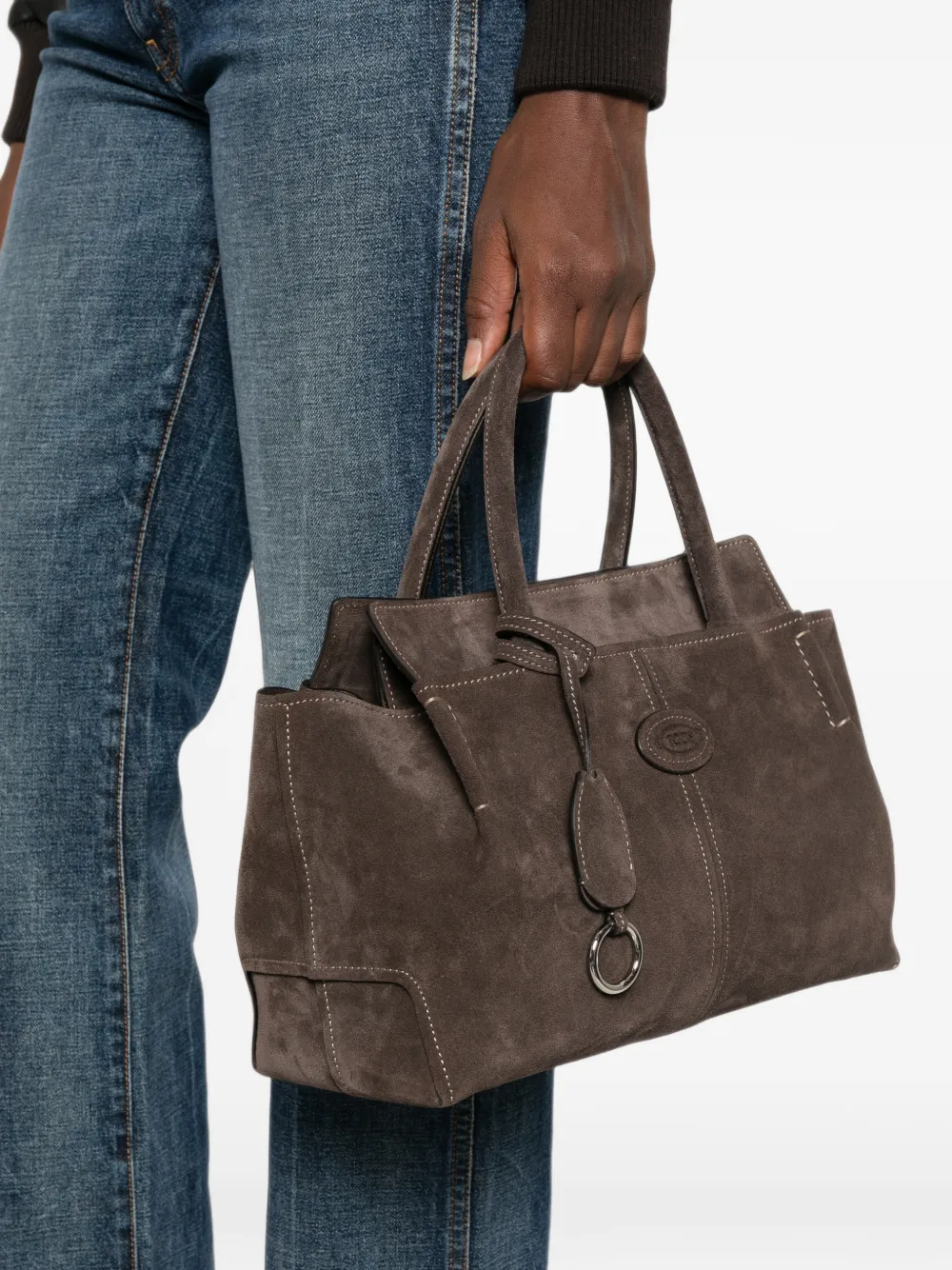 Tod's Di suède shopper Bruin