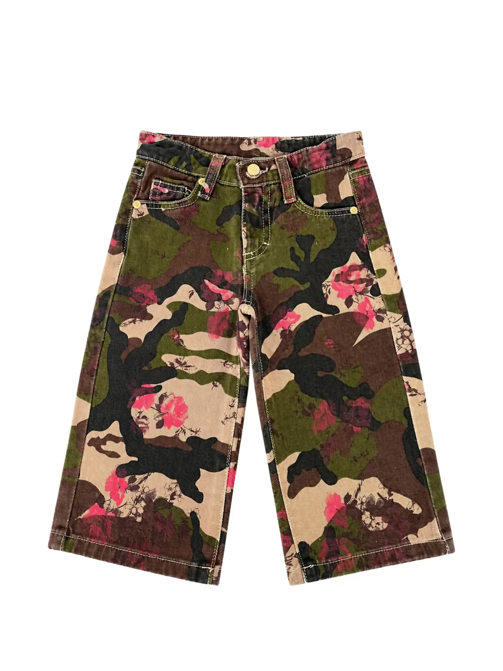 Miss Grant Kids camouflage-print floral-print jeans - Toni neutri