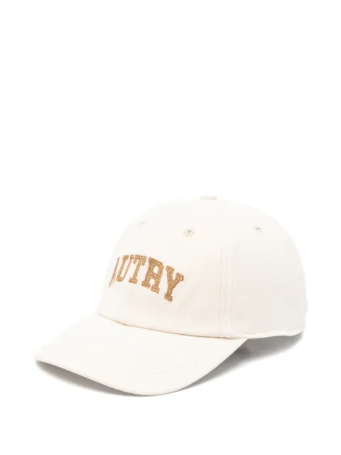 Autry logo-embroidered corduroy baseball cap