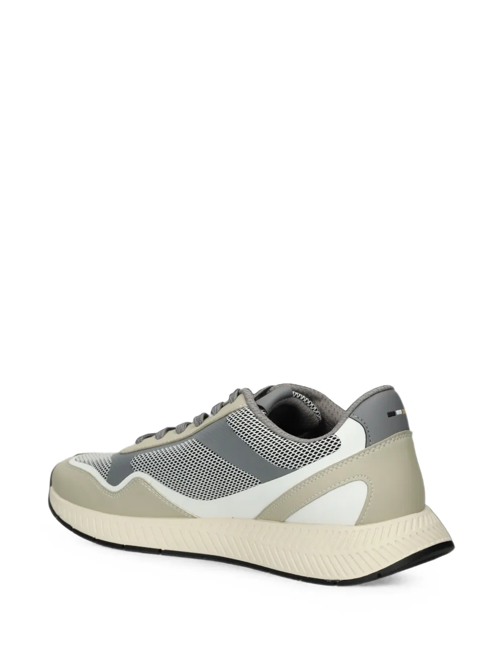 BOSS lace-up panelled sneakers Beige