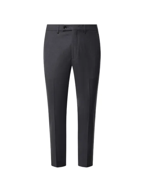 michael coal pressed-crease tailored trousers