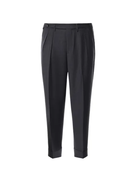 michael coal pleated-detail turn-up trousers