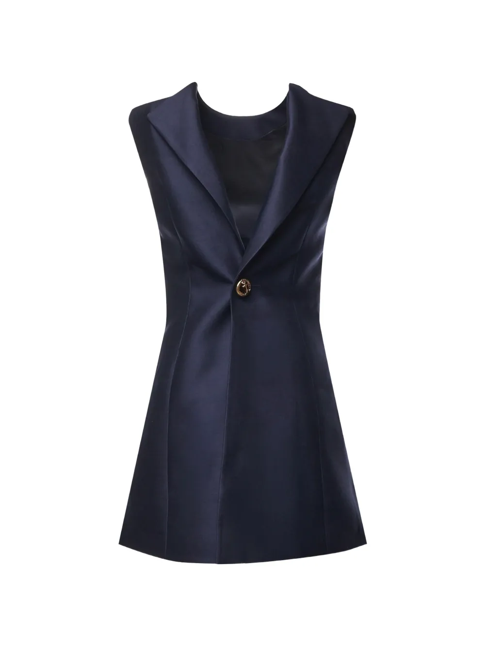 Balenciaga V-neck flared dress - Blau