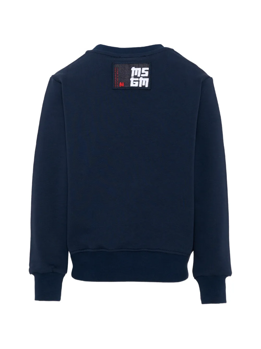 MSGM Kids Katoenen sweater met logoprint Blauw
