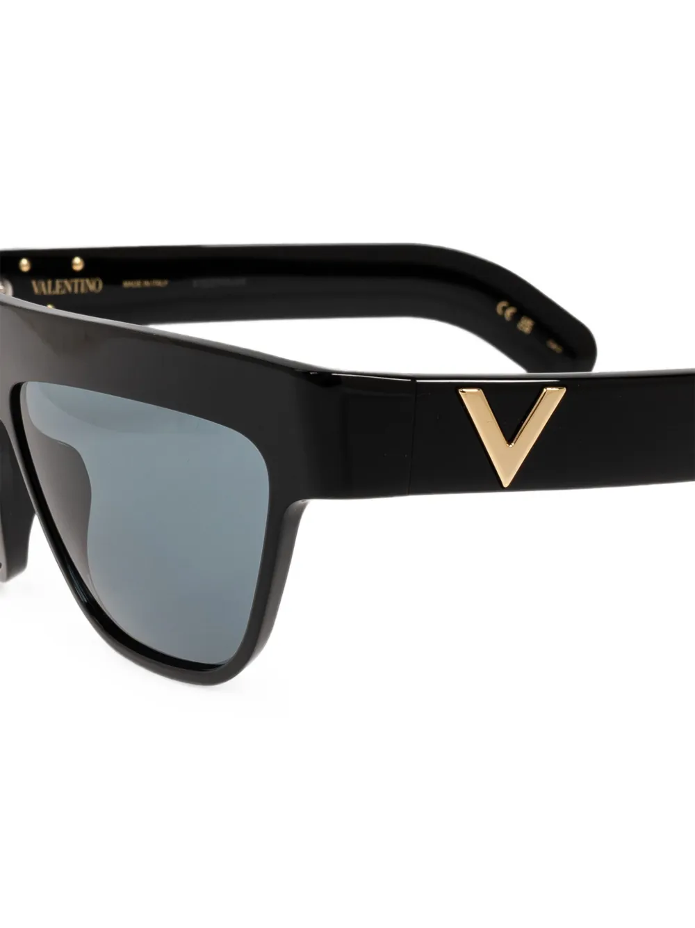 VALENTINO GARAVANI EYEWEAR VLogo zonnebril met geometrisch montuur Zwart