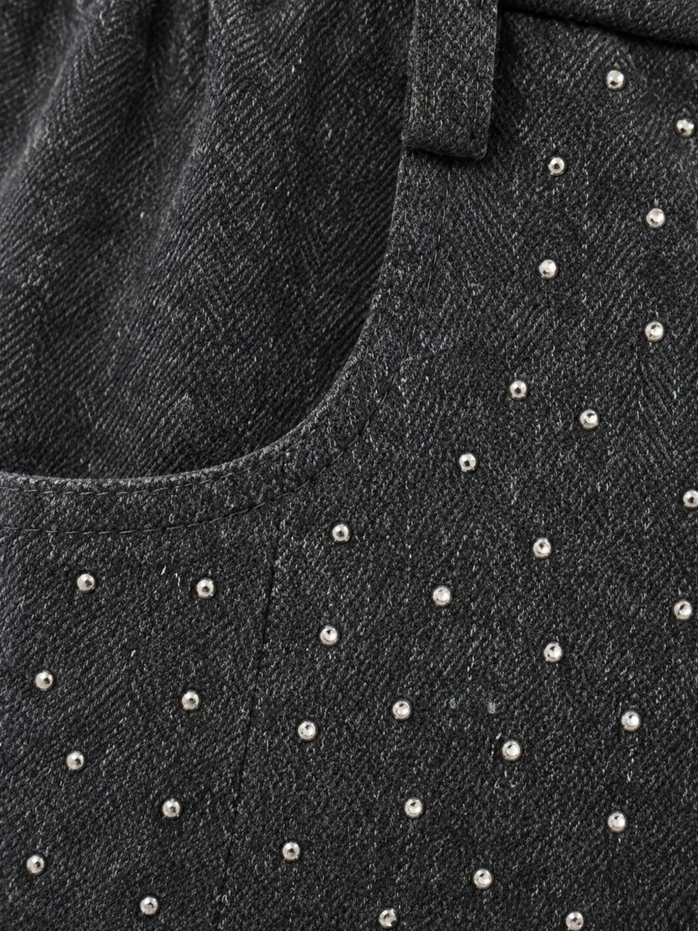 Miss Grant Kids Elastische broek verfraaid met stras Grijs
