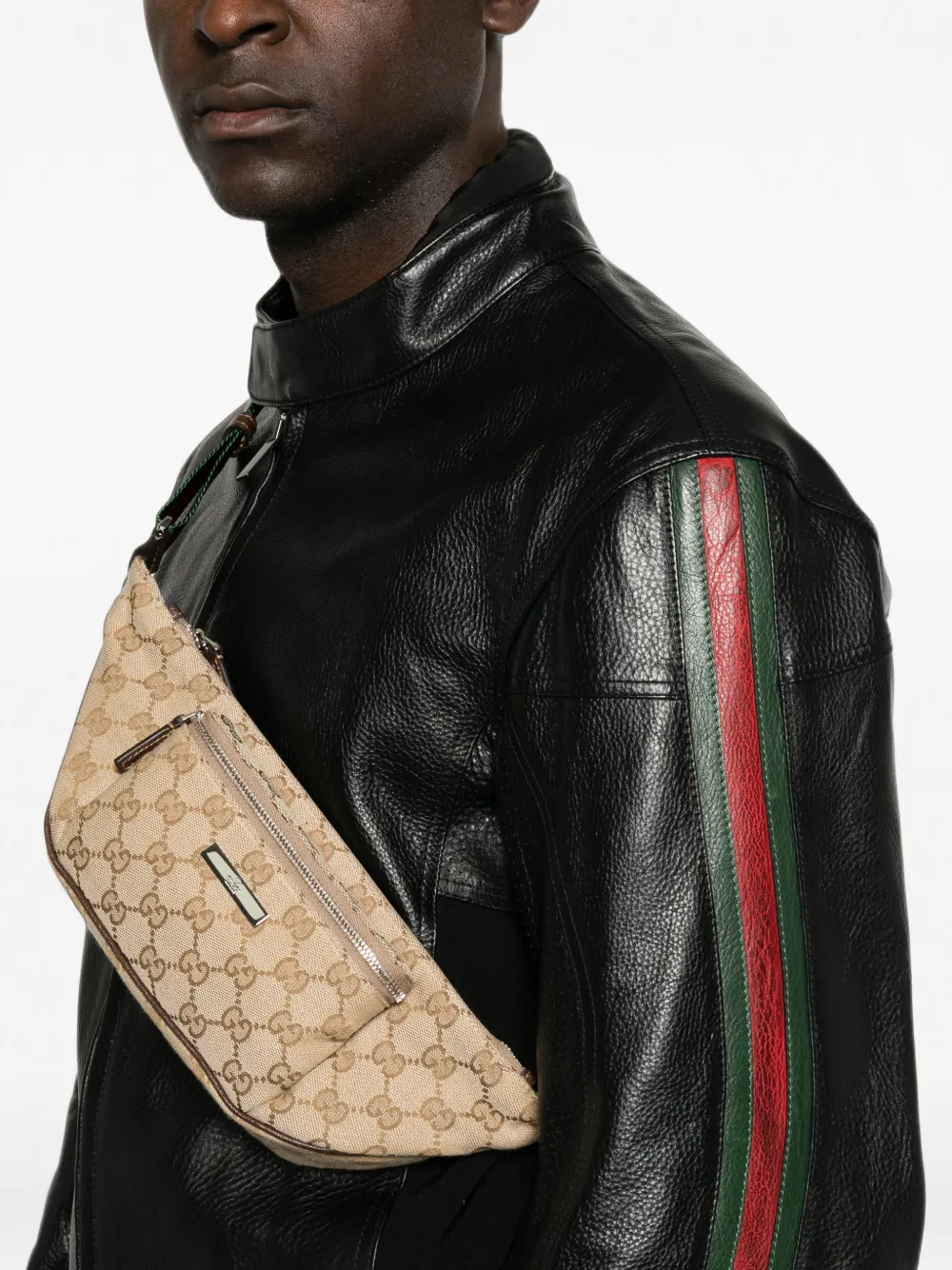 Gucci GG Supreme heuptas met Web-streep Beige