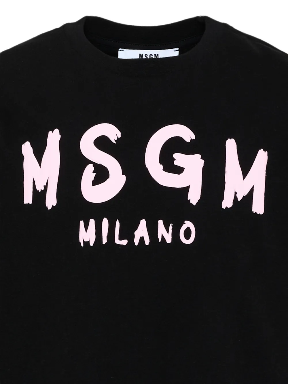 MSGM Kids T-shirt met lange mouwen en logo-print Zwart