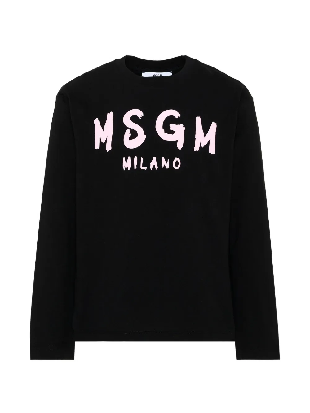 MSGM Kids logo-print long-sleeve T-shirt - Nero