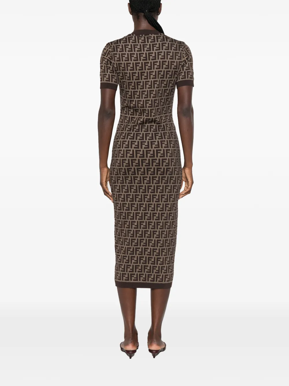 FENDI Midi-jurk Bruin
