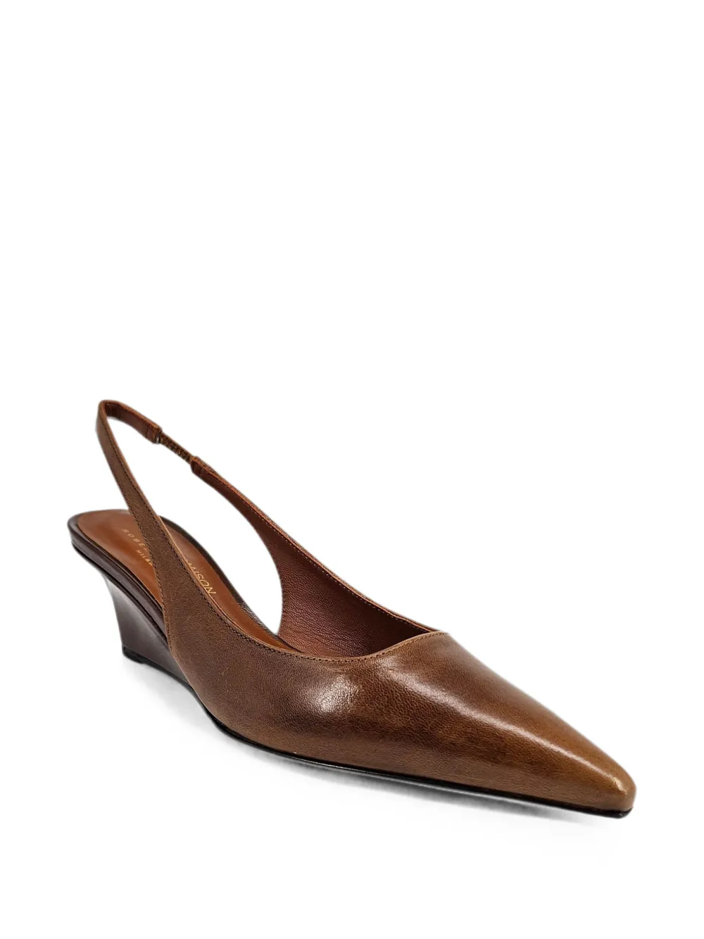 Madison.Maison Louis slingback pumps met sleehak Bruin