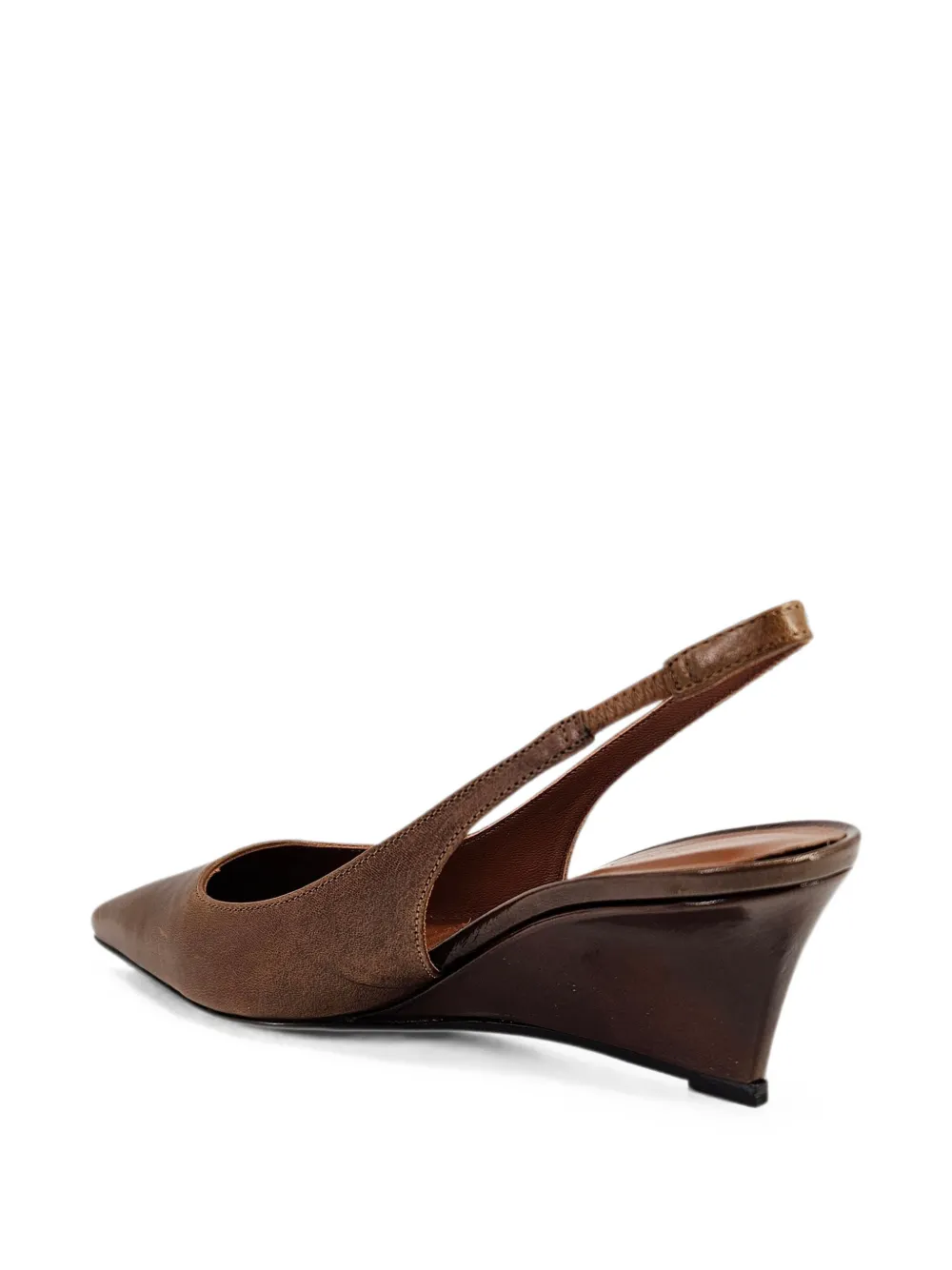 Madison.Maison Louis slingback pumps met sleehak Bruin