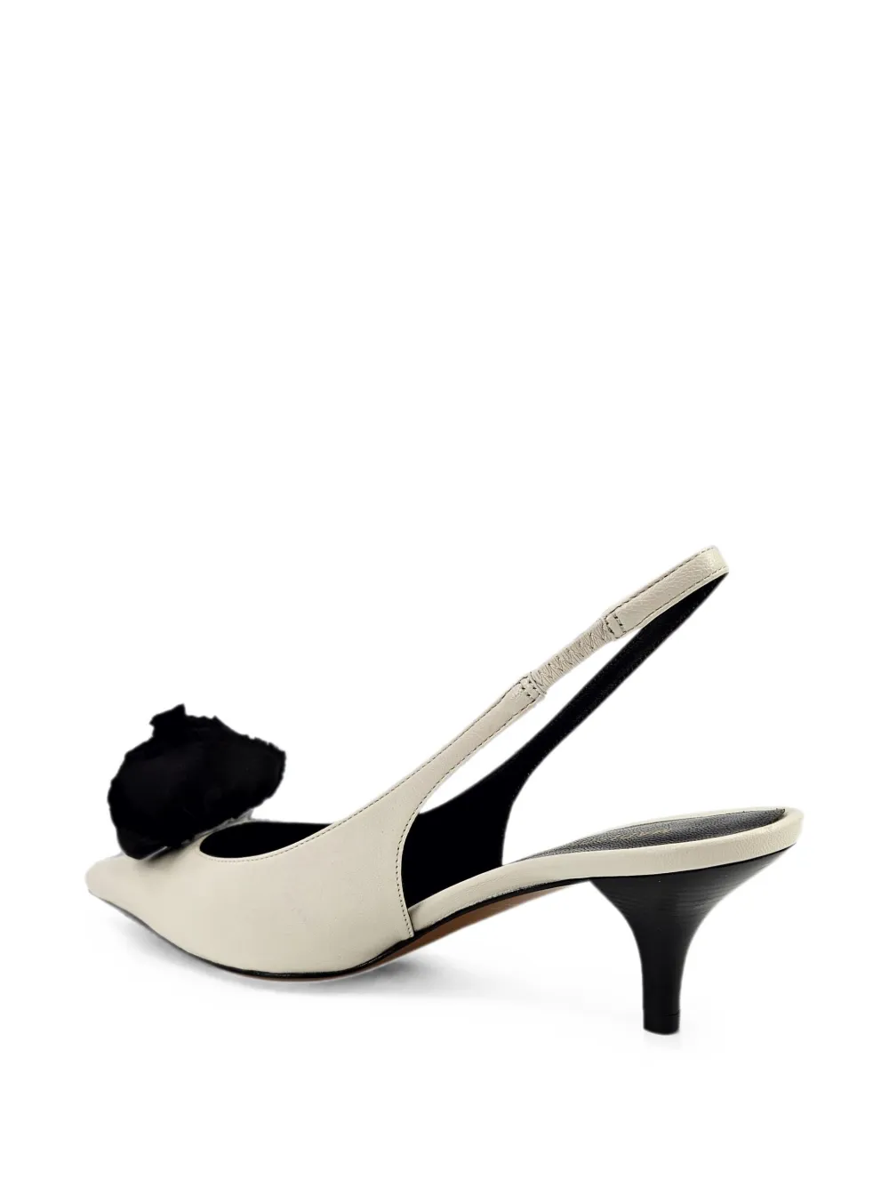 Madison.Maison Instinya leren slingback pumps verfraaid met bloemen Beige