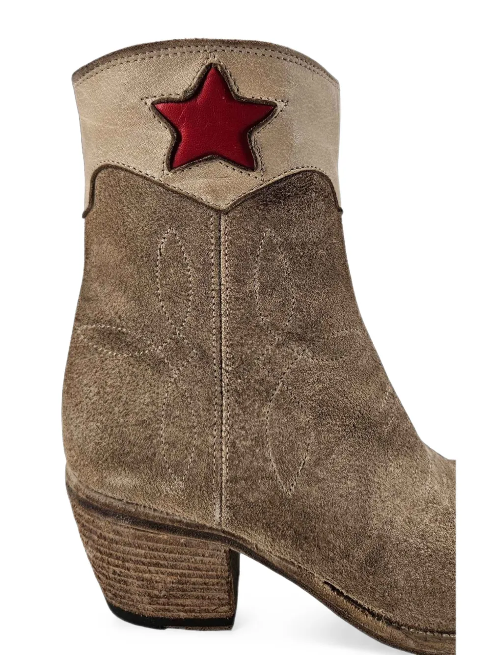 Madison Maison Pointy laarzen met sterpatch Bruin