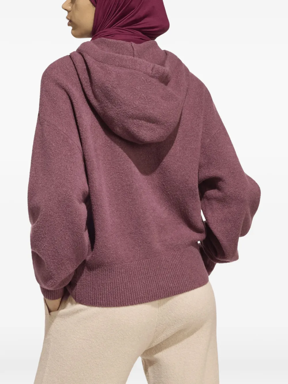 adidas essentials knit hoodie Paars
