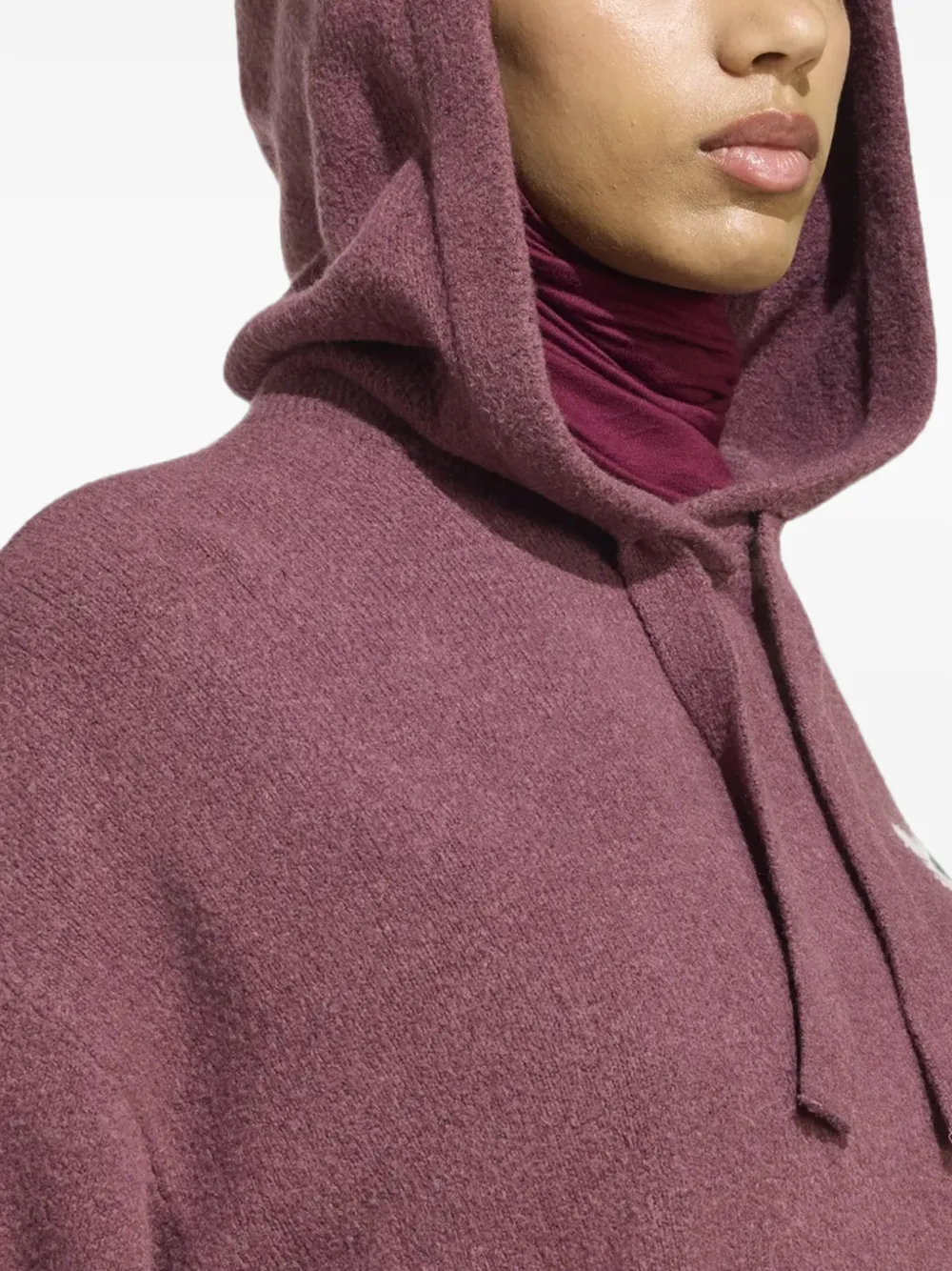 adidas essentials knit hoodie Paars