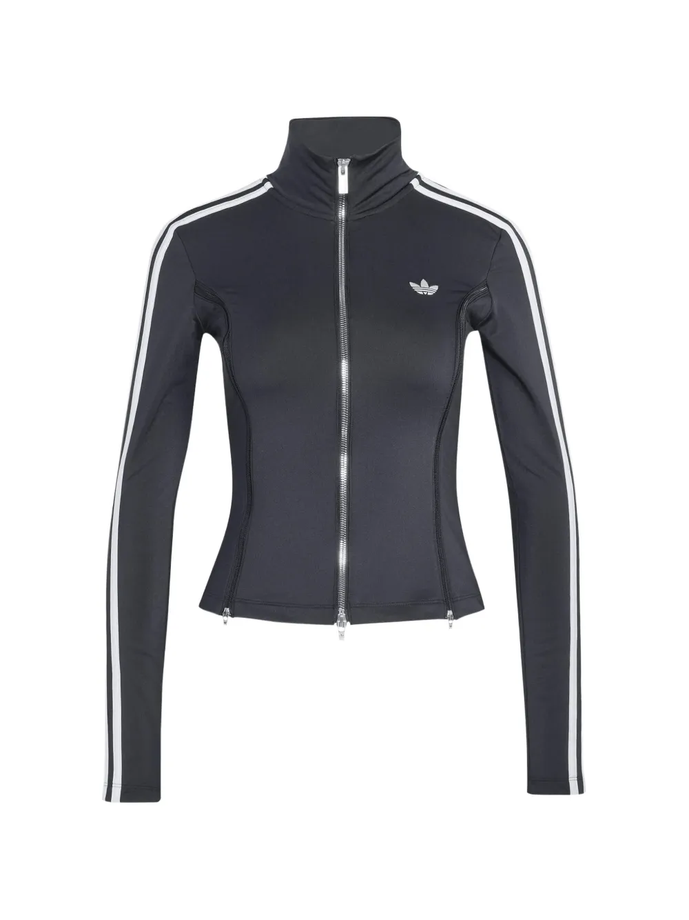 Adidas X Mia Marquez long-sleeve zipped T-shirt slim-fit and turtleneck Zwart