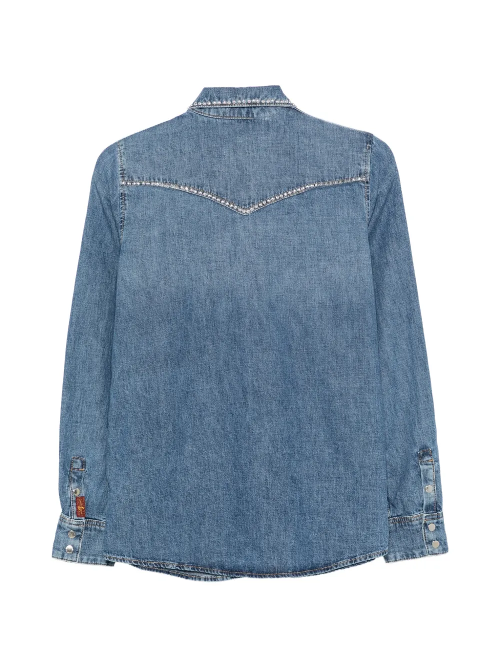 7 For All Mankind Denim blouse met studs Blauw