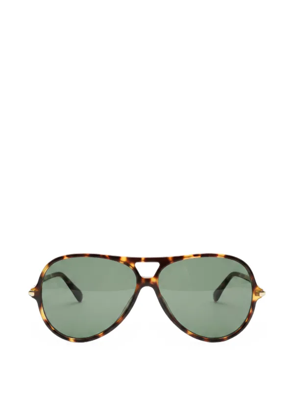 Chloé Tortoiseshell-effect Pilot-frame Sunglasses in Brown