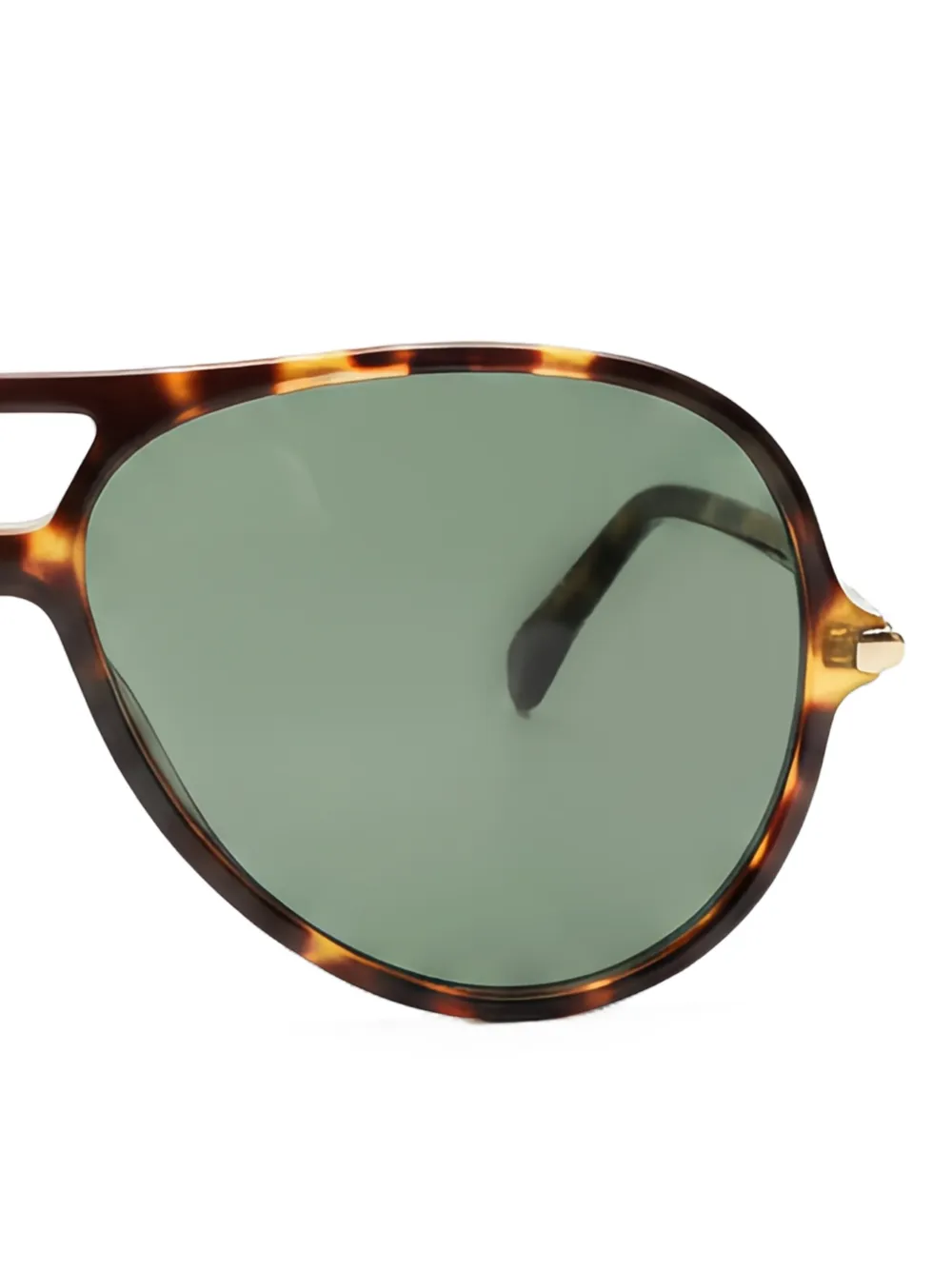 Chloé Eyewear Zonnebril met piloten montuur en schildpadschild design Bruin
