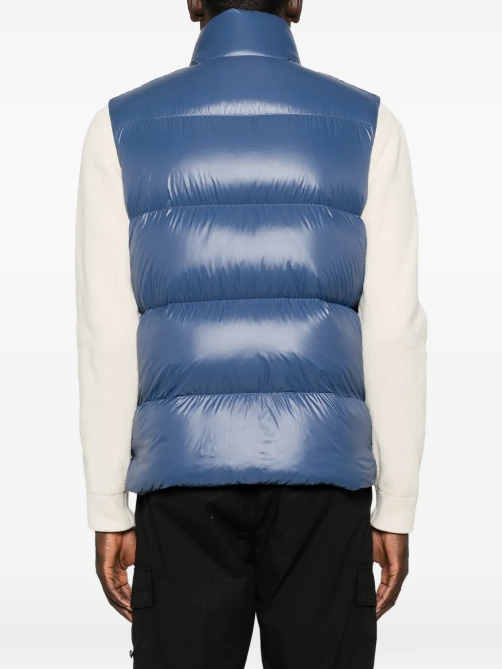 Moncler Belice gewatteerde bodywarmer met logo-patch Blauw