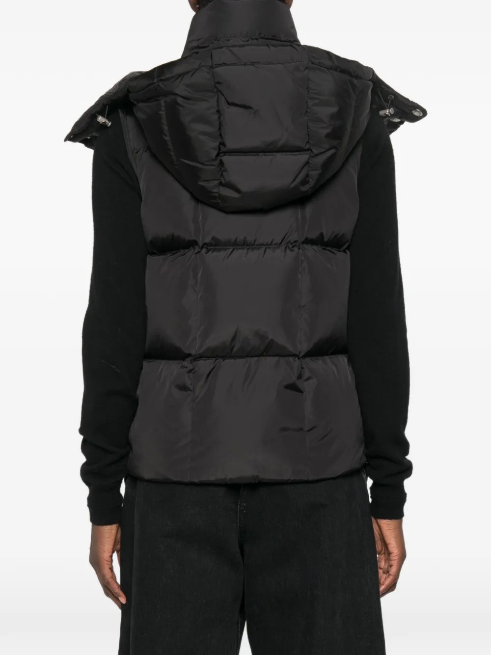 Moncler Bodywarmer met capuchon Zwart