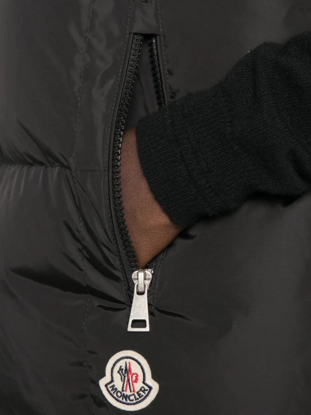 Moncler Bodywarmer met capuchon Zwart