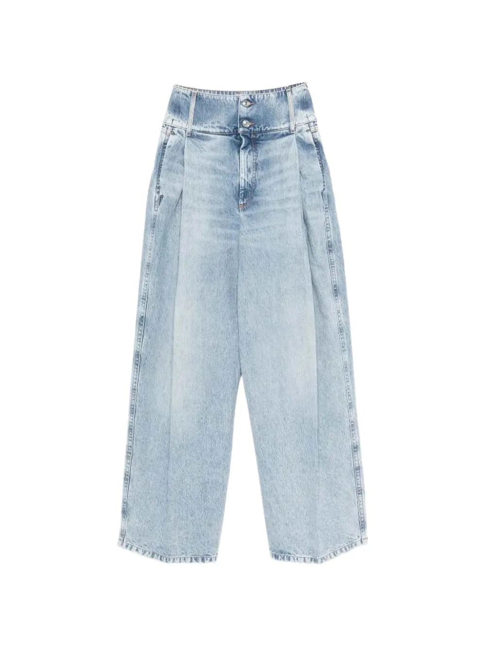 Sportmax pleated wide-leg jeans - Blau