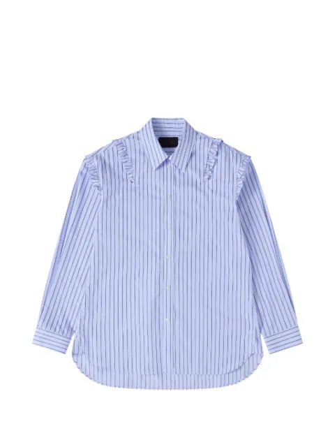 Simone Rocha ruffle-trimmed striped shirt