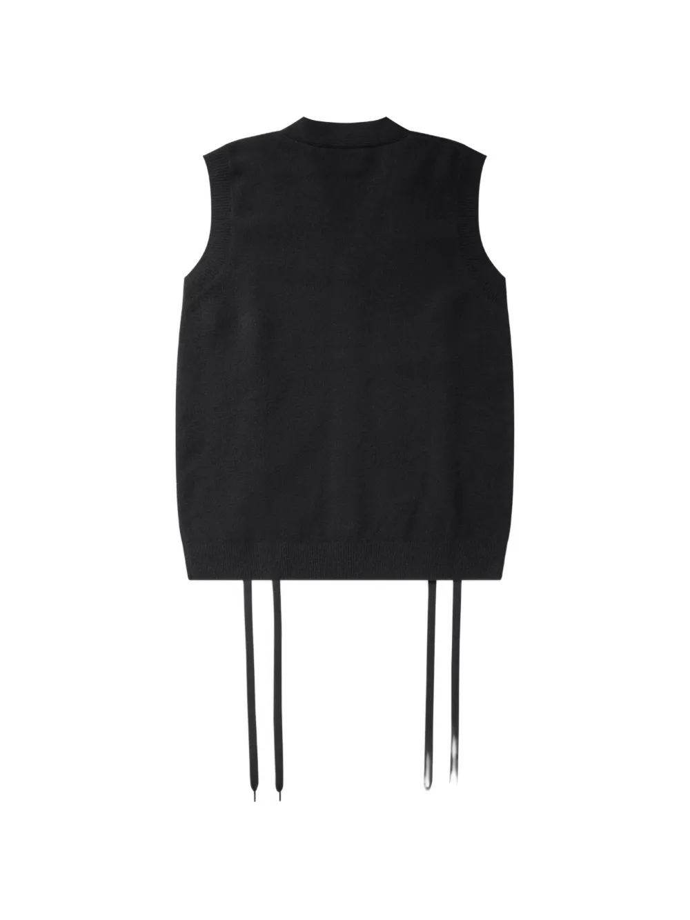 Simone Rocha lace-up button-down vest Zwart