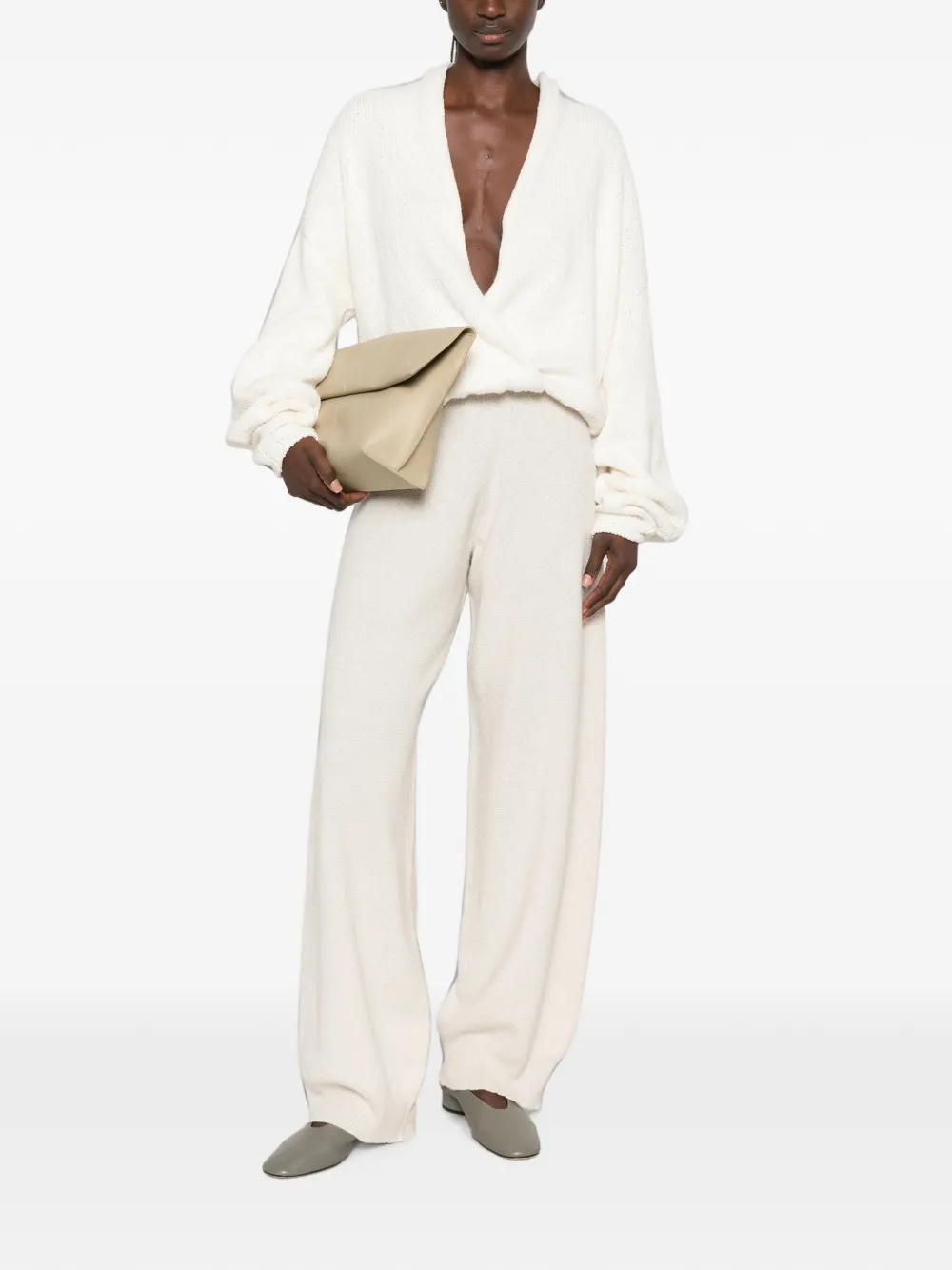 Fabiana Filippi Broek met wijde pijpen Beige