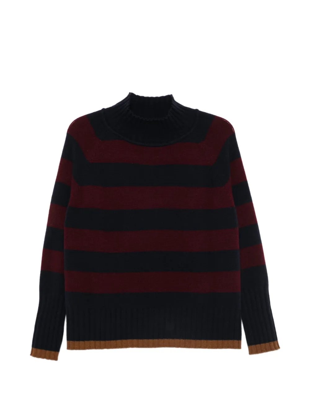BeYou Maglione a righe con collo alto - Blu