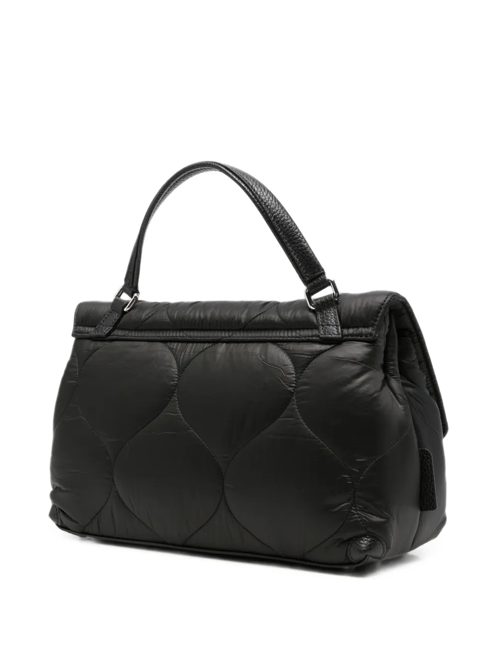 Zanellato Gewatteerde clutch met leren afwerking Zwart