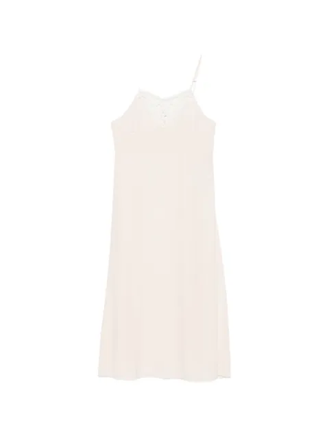 Chloé vestido midi con ribetes de encaje