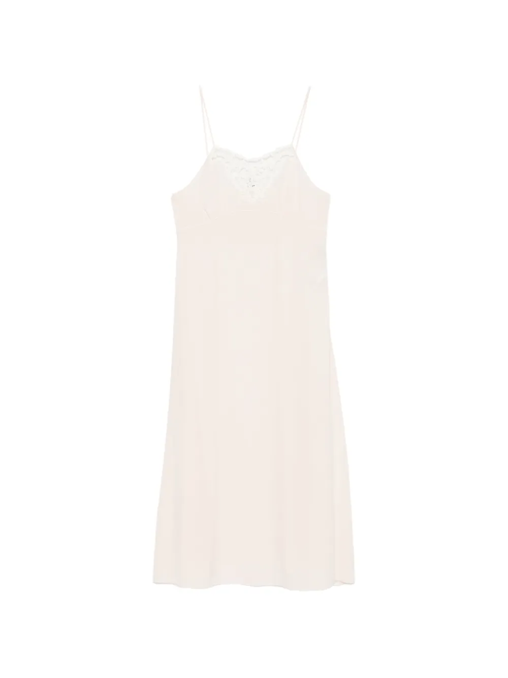 Chloé lace-trim midi dress Roze