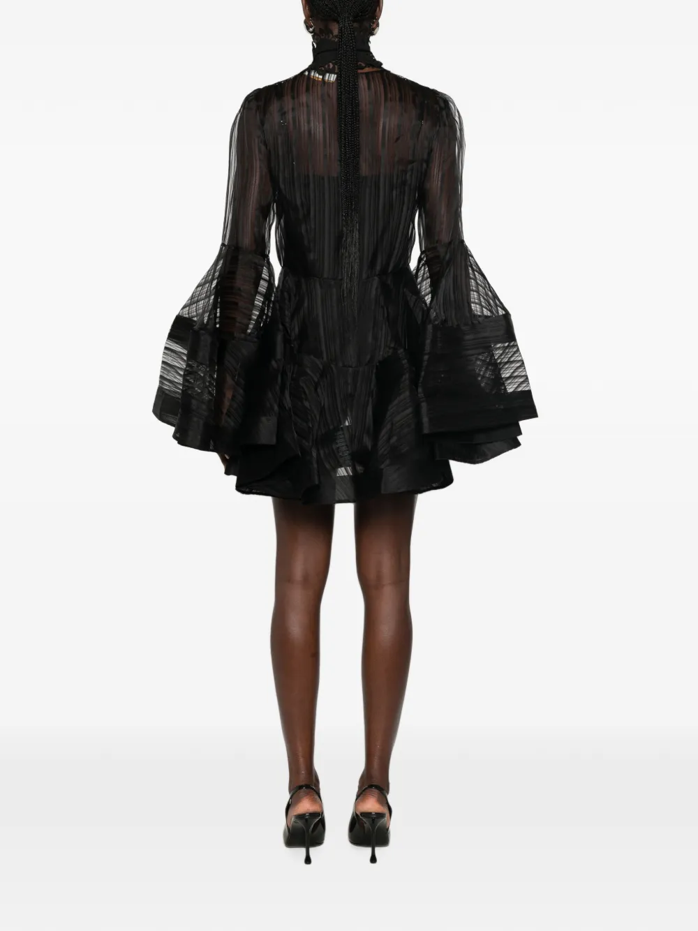 ZIMMERMANN Mini-jurk met lange mouwen Zwart