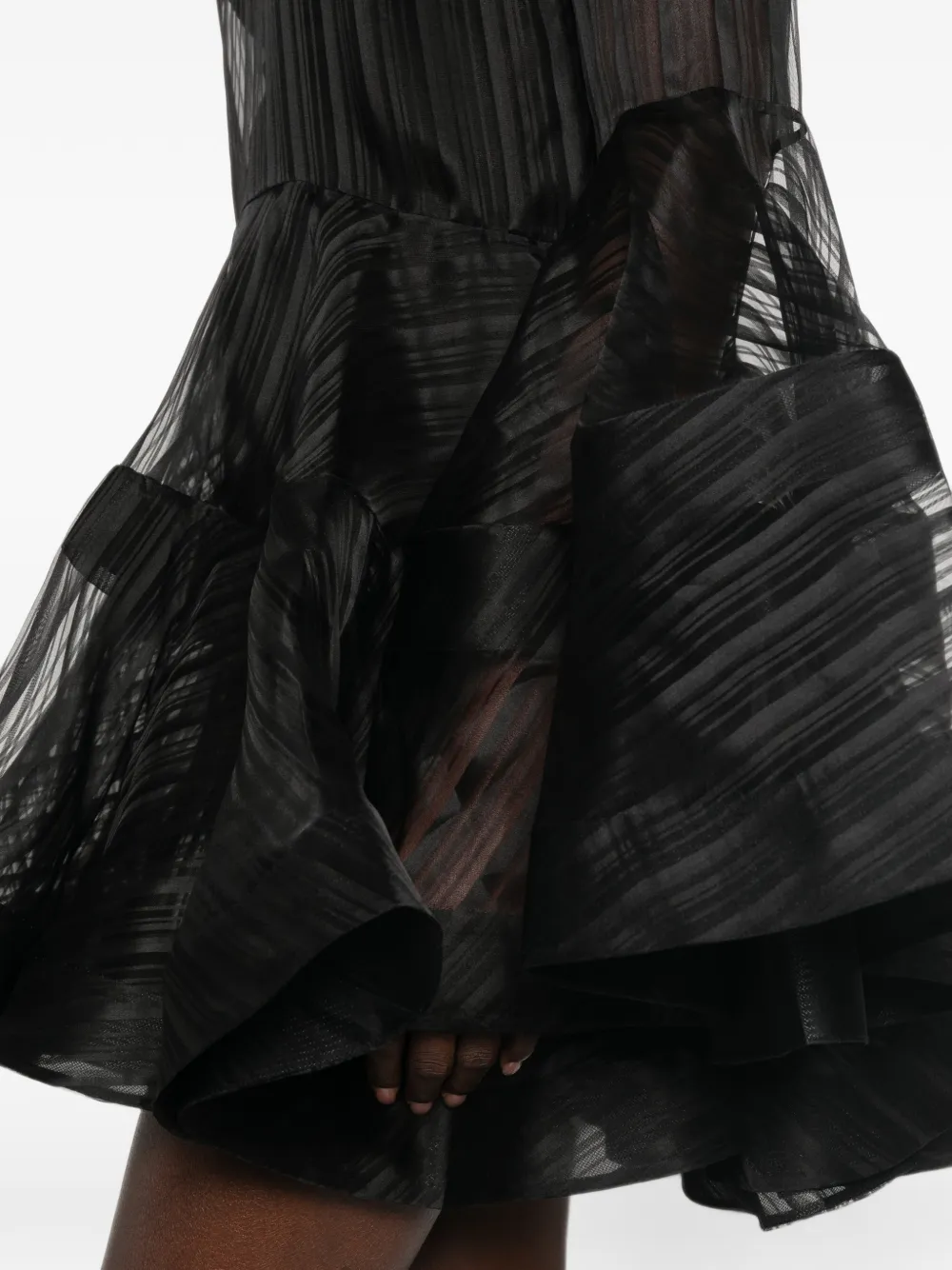 ZIMMERMANN Mini-jurk met lange mouwen Zwart