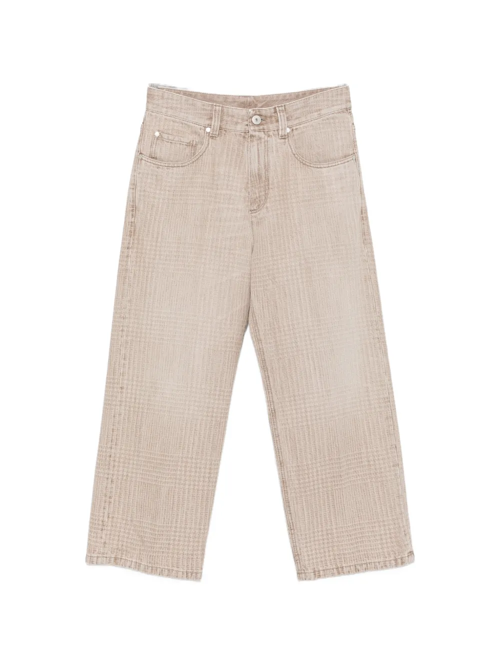 Brunello Cucinelli Prince of Wales check jeans - Nude