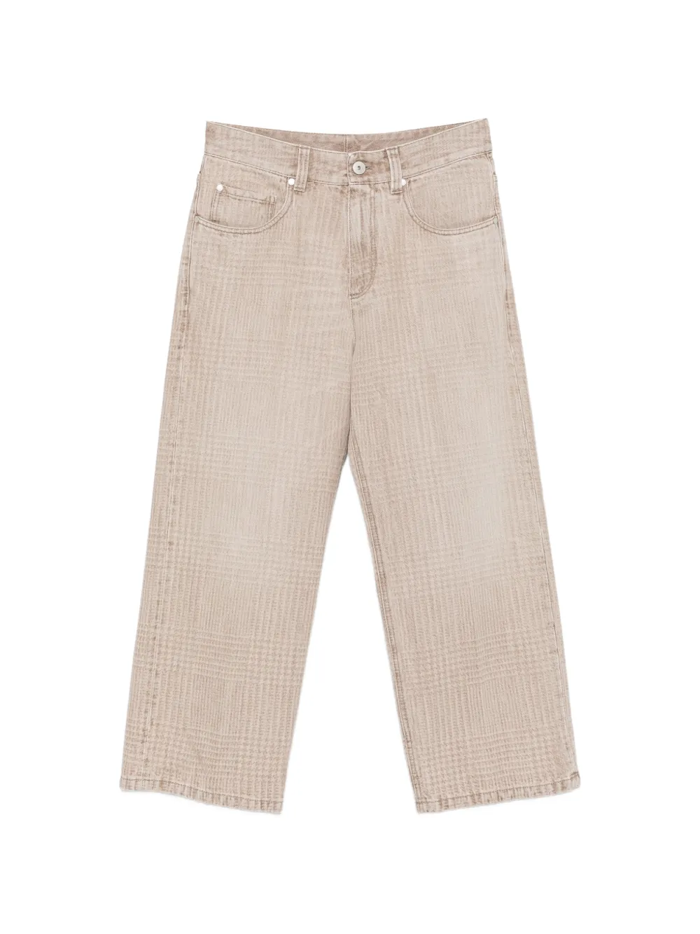 Brunello Cucinelli Prince of Wales check jeans - Toni neutri
