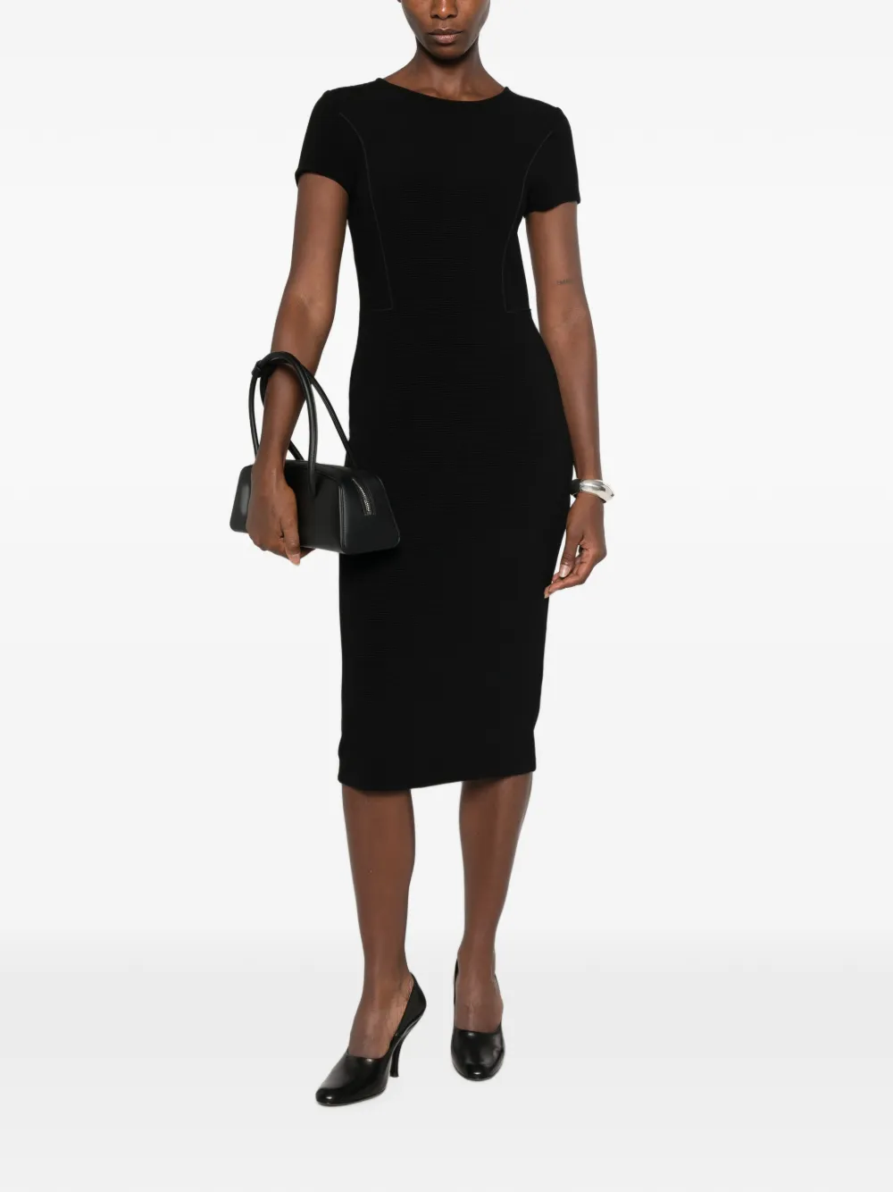 Emporio Armani Jurk met korte mouwen Zwart