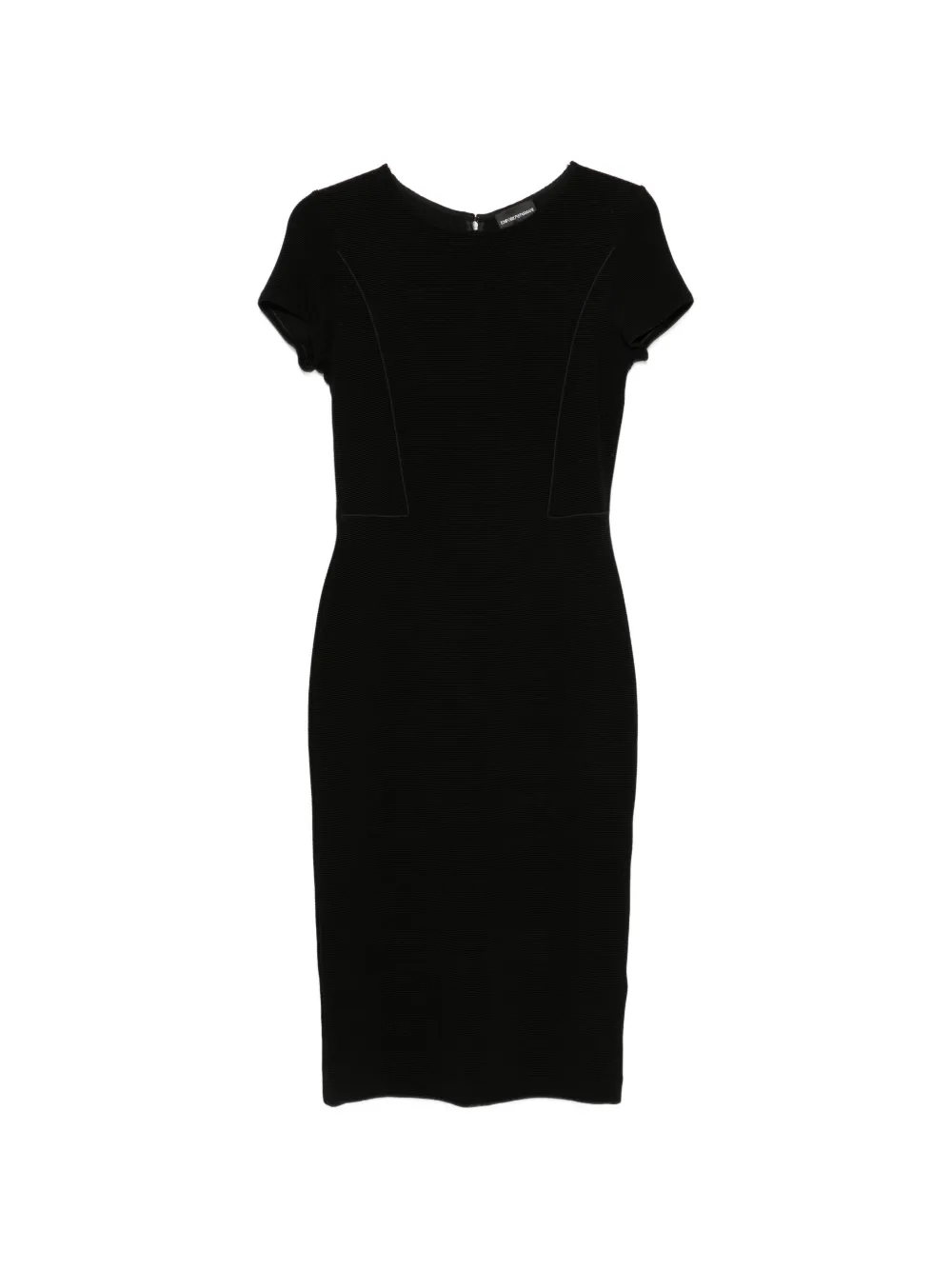 Emporio Armani short-sleeve fitted dress - Nero