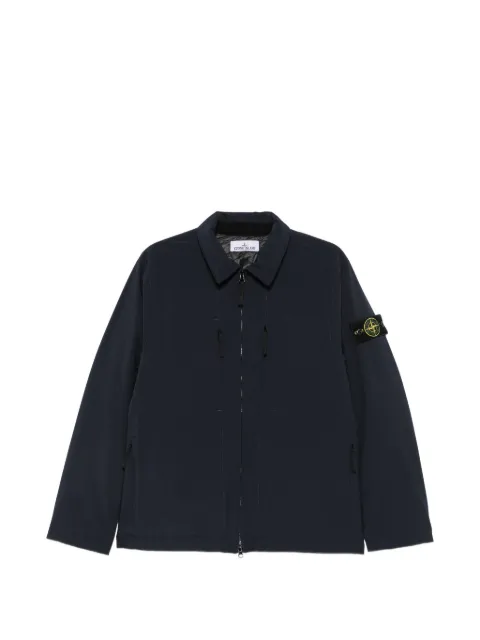 Stone Island logo-patch zip-up jacket