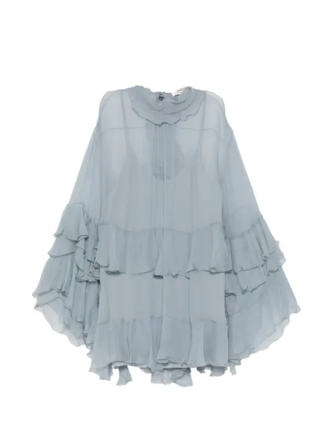 Chloé vestido corto con volantes