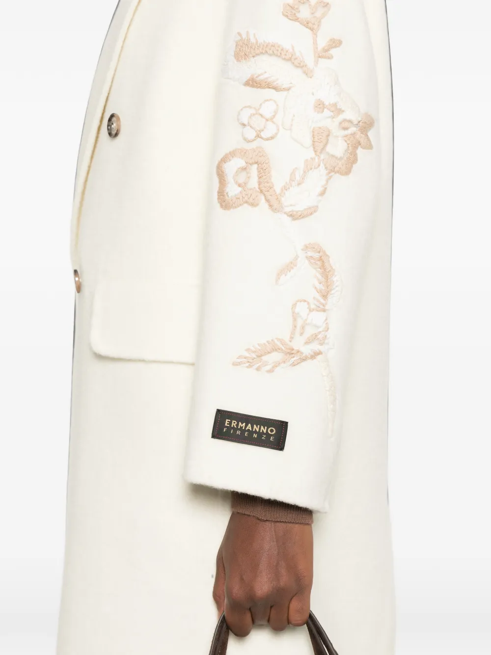 ERMANNO FIRENZE Jas met dubbele rij knopen Beige