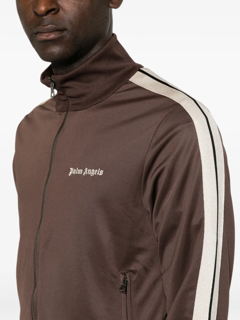 Palm Angels Trainingsjack met logoprint Bruin