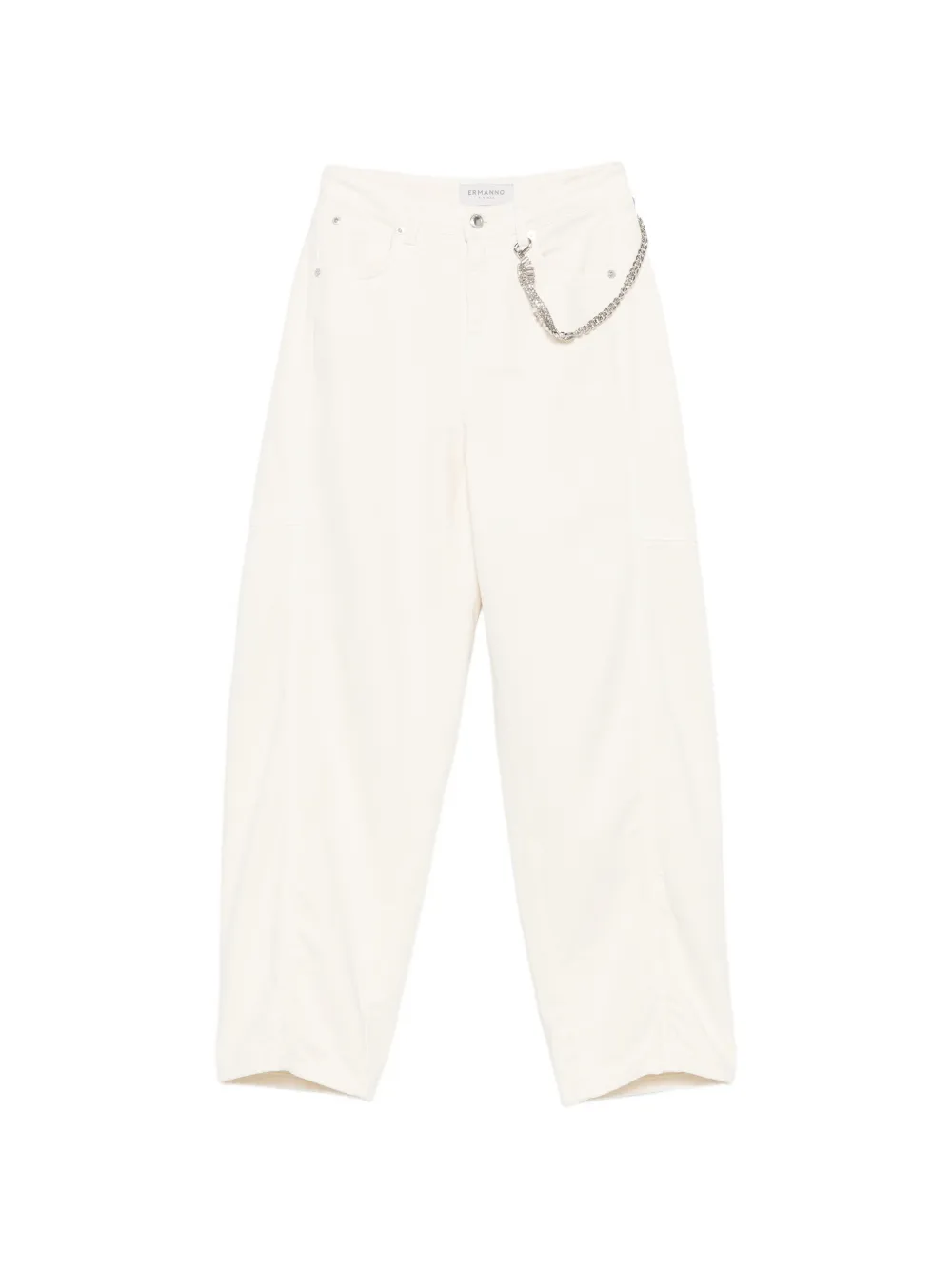 ERMANNO FIRENZE crystal-embellished chain-link trousers