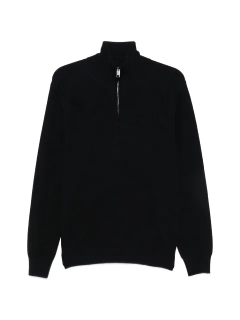 Brioni jersey con media cremallera