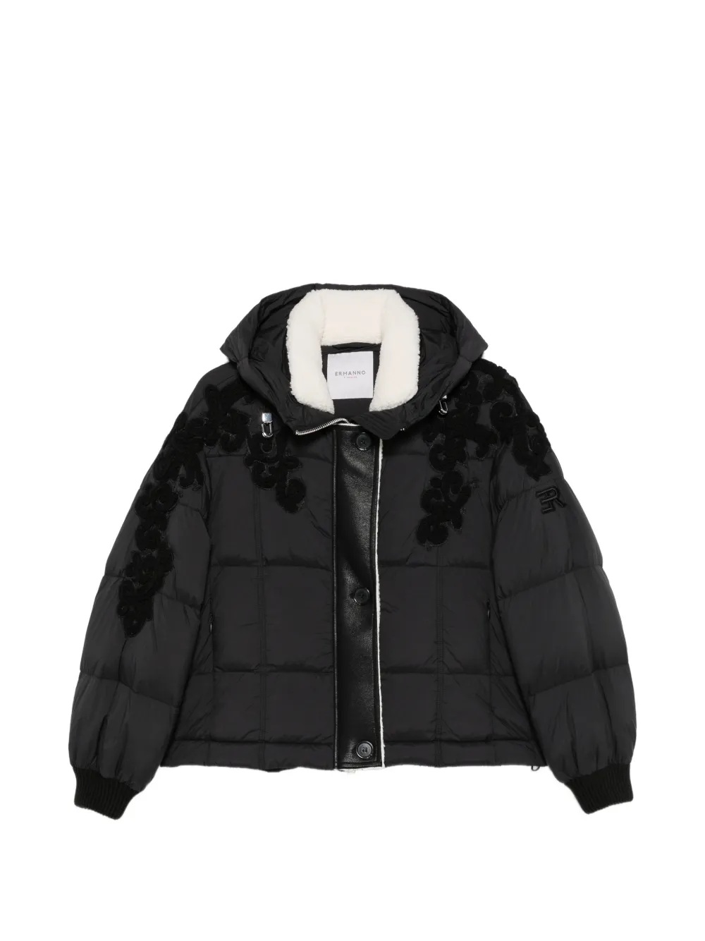 ERMANNO FIRENZE floral-applique hooded coat
