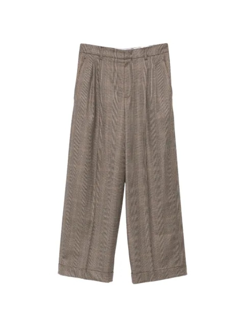 ROSSI Nevin check-pattern wide-leg trousers